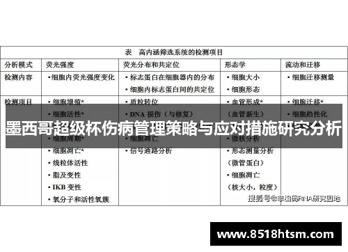 墨西哥超级杯伤病管理策略与应对措施研究分析
